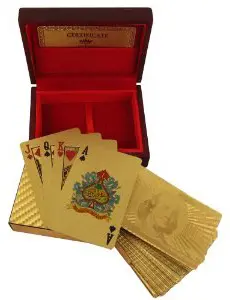 gold foil playing cards