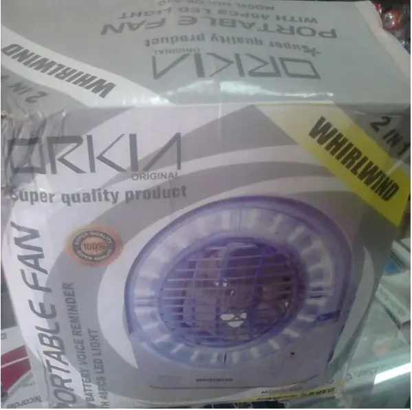 Orkia Rechargeable Fan with Light