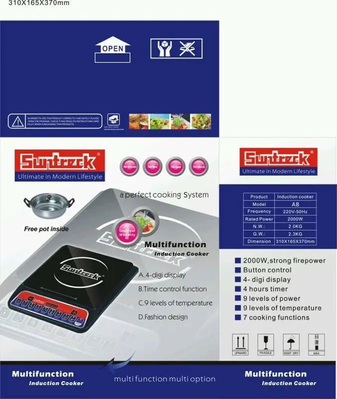 suntrack induction cooker