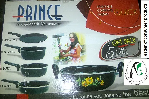 prince hard coat cookware 5 pc set