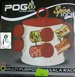 plastic 8 jar container multipurpose desiner masala revolving rack