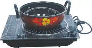 speed delux induction cooker  with 3 bartan