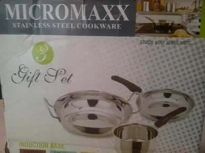 micromax 3 pc steel bartan set